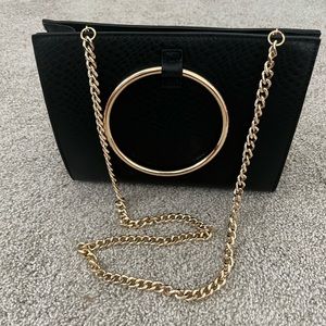 Abbott Lyon | Jet Black Moda Handbag (Ring top handle)